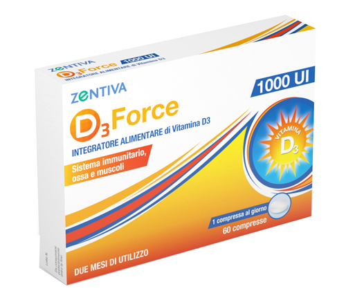 D3 FORCE ZENTIVA 1000UI 60 COMPRESSE - fitfarma.it