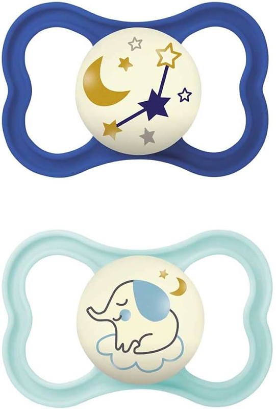 MAM AIR NIGHT SUCCHIETTO 16+ MESI SILICONE MASCHIO 2 PEZZI - fitfarma.it
