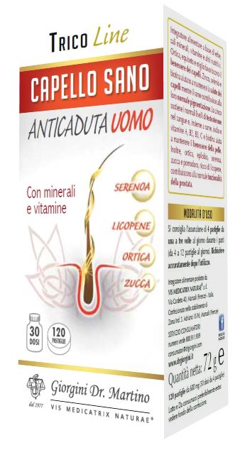 CAPELLO SANO ANTICADUTA UOMO 120 PASTIGLIE - fitfarma.it
