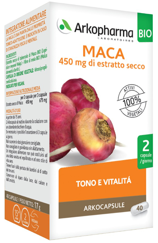 ARKO CAPSULE MACA BIO 40 CAPSULE - fitfarma.it