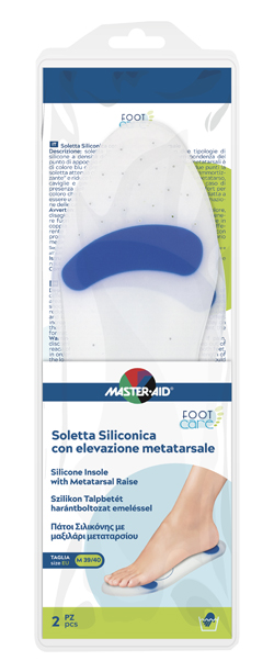 MASTER-AID FOOT CARE SOLETTA SILICONICA MEDIUM 39-40 EU ELEV METATARSO - fitfarma.it