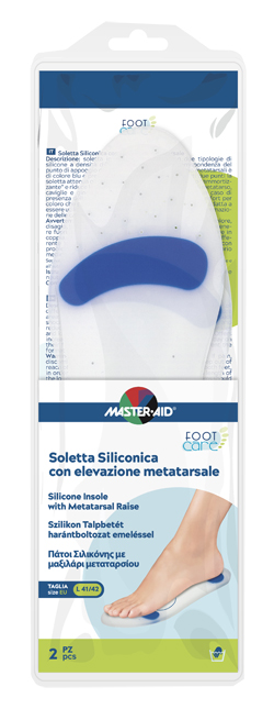 MASTER-AID FOOT CARE SOLETTA SILICONICA LARGE 41-42 EU ELEV METATARSO - fitfarma.it