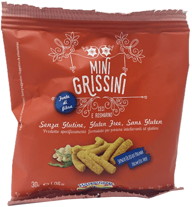 HAPPY FARM MINI GRISSINI CECI/ROSMARINO 30 G - fitfarma.it