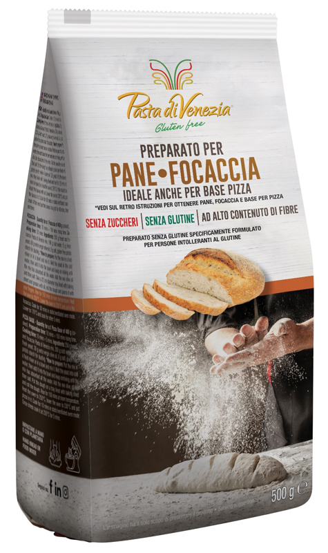PASTA DI VENEZIA PREPARATO PANE FOCACCIA 500 G - fitfarma.it