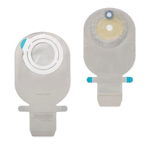 SENSURA MIO FLEX SISTEMA 2 PEZZI CON AGGANCIO ADESIVO SACCA ILEOSTOMIA TRASPARENTE 70MM DA 550 ML 30 PEZZI - fitfarma.it