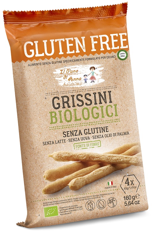 IL PANE DI ANNA GRISSINI BIOLOGICI 160 G - fitfarma.it