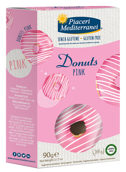 PIACERI MEDITERRANEI DONUTS PINK 90 G - fitfarma.it