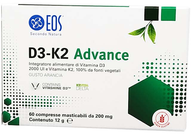 EOS D3 K2 ADVANCE 60 COMPRESSE MASTICABILI - fitfarma.it