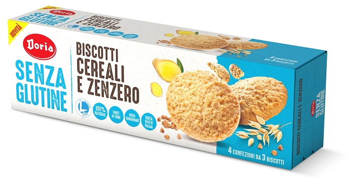 DORIA BISCOTTI CEREALI-ZENZERO 4X37,5 G - fitfarma.it