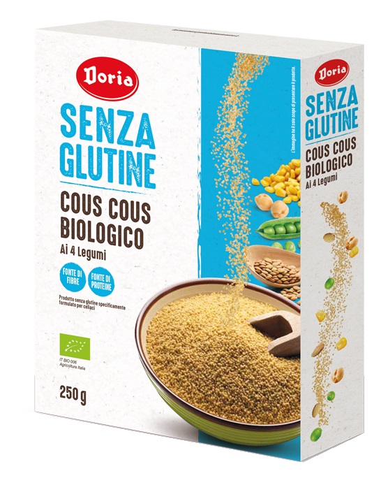 DORIA COUS COUS BIOLOGICO 4 LEGUMI 250 G - fitfarma.it
