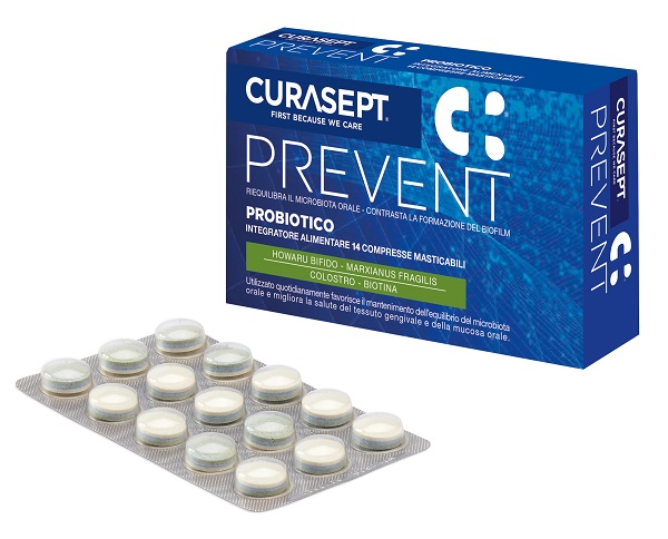 CURASEPT PREVENT PROBIOTICO 14 COMPRESSE MASTICABILI - fitfarma.it