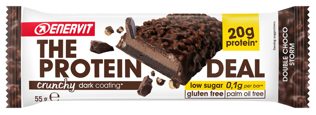 ENERVIT PROTEIN DEAL DOUBLE CHOCO STORM 55 G - fitfarma.it