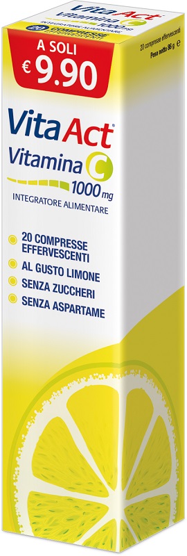 VITAMINA C ACT 1000 20 COMPRESSE EFFERVESCENTI - fitfarma.it