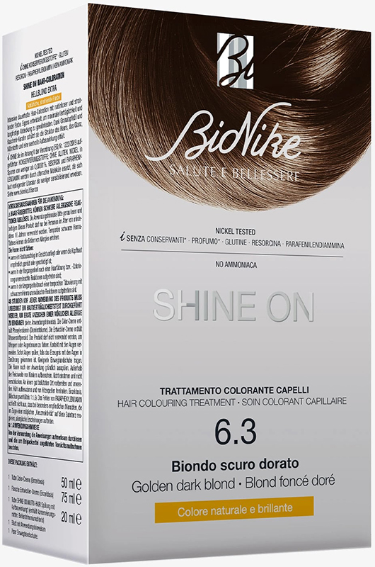 SHINE ON BIONDO SCURO DORATO 6,3 FLACONE 75 ML + TUBO 50 ML - fitfarma.it