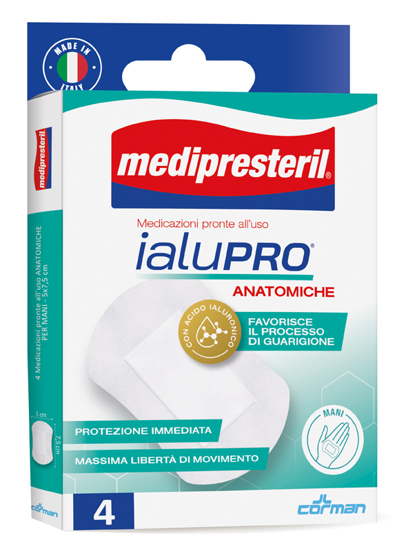 MEDIPRESTERIL IALUPRO MANI 5X7,5 CM 4 PEZZI - fitfarma.it