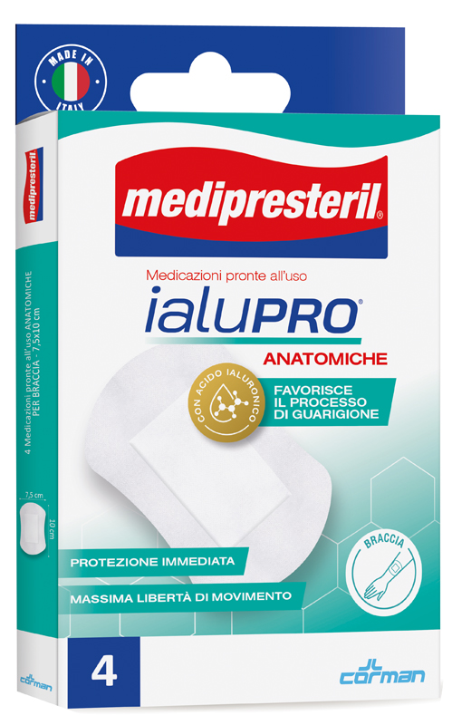 MEDIPRESTERIL IALUPRO BRACCIA 7,5X10 CM 4 PEZZI - fitfarma.it