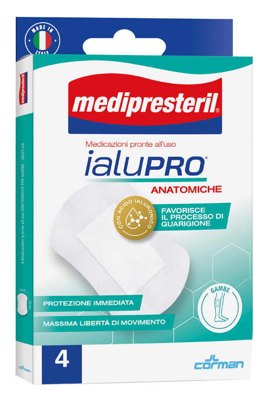 MEDIPRESTERIL IALUPRO GAMBE 10X15 CM 4 PEZZI - fitfarma.it