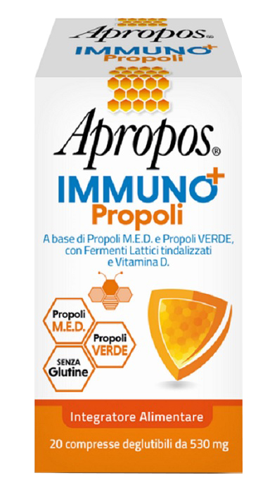 APROPOS IMMUNO+ PROPOLI 20 COMPRESSE DEGLUTIBILI - fitfarma.it