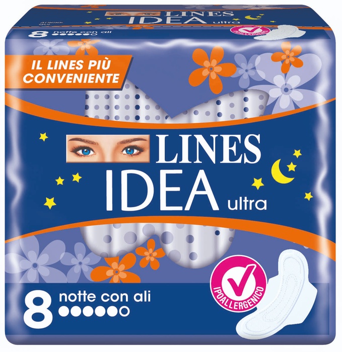 LINES IDEA ULTRA NOTTE ALI 8 PEZZI - fitfarma.it