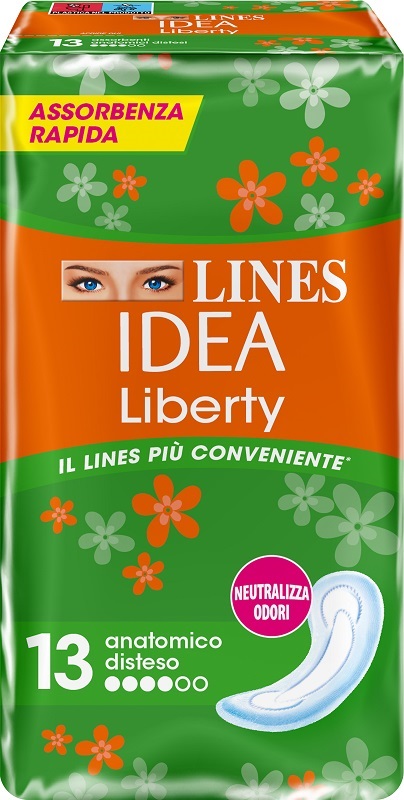 LINES IDEA LIBERTY DWCT ANATOMICI 13 PEZZI - fitfarma.it
