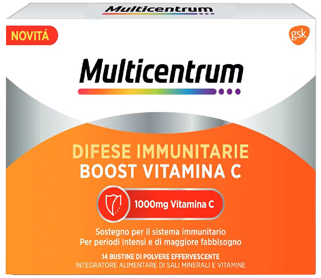 MULTICENTRUM DIFESE IMMUNITARIE BOOST VITAMINA C 28 BUSTINE - fitfarma.it