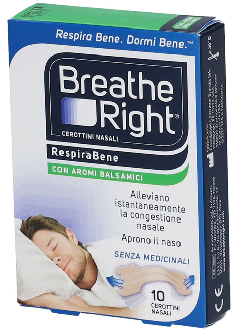 CEROTTI NASALI BREATH RIGHT BALSAMICI 10 PEZZI - fitfarma.it