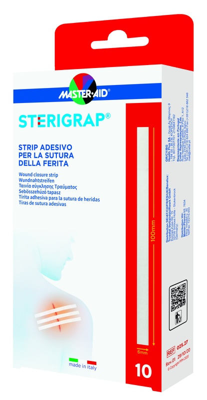MASTER-AID STERIGRAP STRIP ADESIVO SUTURA FERITE 100X6 MM 10 PEZZI - fitfarma.it