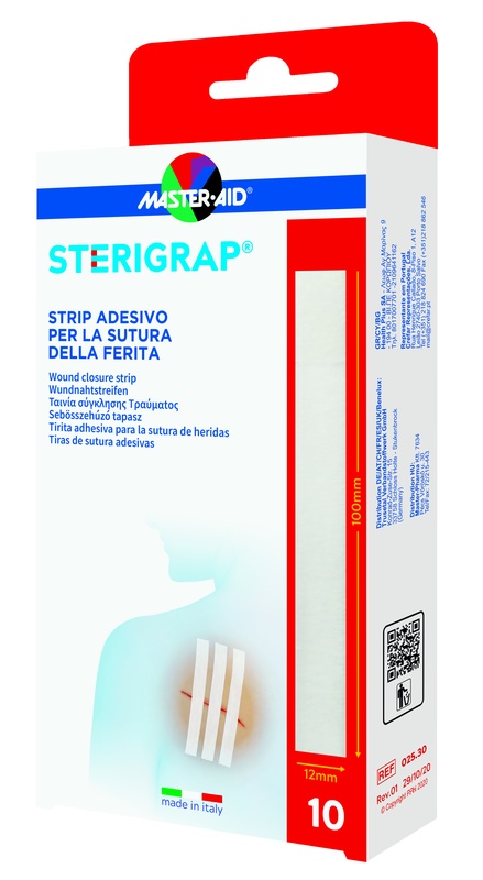 MASTER-AID STERIGRAP STRIP ADESIVO SUTURA FERITE 100X12 MM 6 PEZZI - fitfarma.it