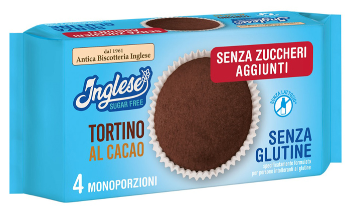 INGLESE TORTINO CACAO SENZA ZUCCHERI AGGIUNTI 160 G - fitfarma.it
