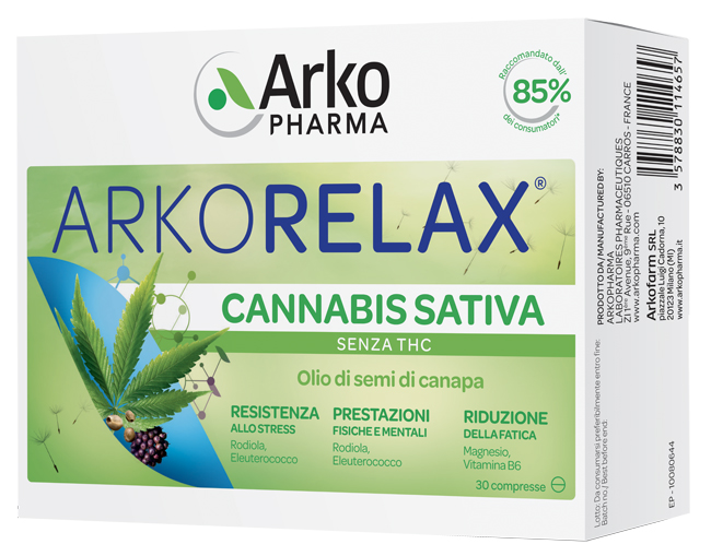 ARKORELAX CANNABIS SATIVA 30 COMPRESSE - fitfarma.it