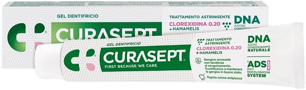 CURASEPT GEL DENTIFRICIO ADS DNA TRATTAMENTO ASTRINGENTE 75 ML - fitfarma.it