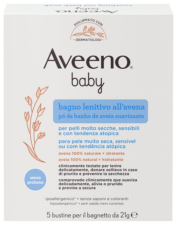 AVEENO BABY COLLOIDAL POLVERE BAGNO 5 X 21 G - fitfarma.it