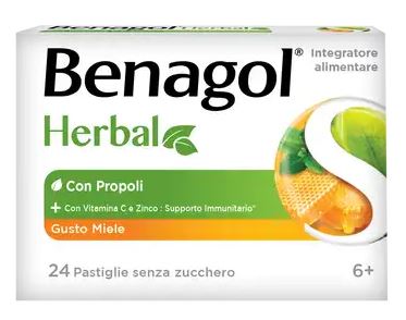 BENAGOL HERBAL MIELE 24 PASTIGLIE - fitfarma.it