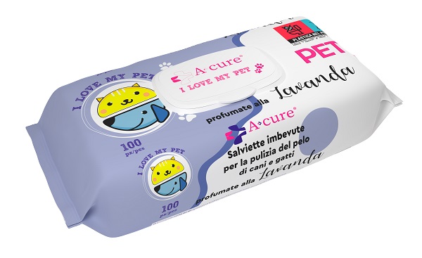 A+CURE I LOVE MY PET SALVIETTE POP-UP LAVANDA 100 PEZZI RICARICA - fitfarma.it