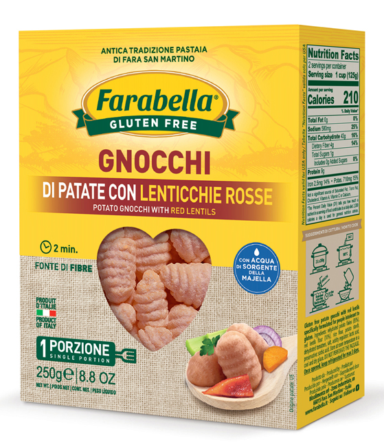 FARABELLA GNOCCHI PATATE E LENTICCHIE 250 G - fitfarma.it