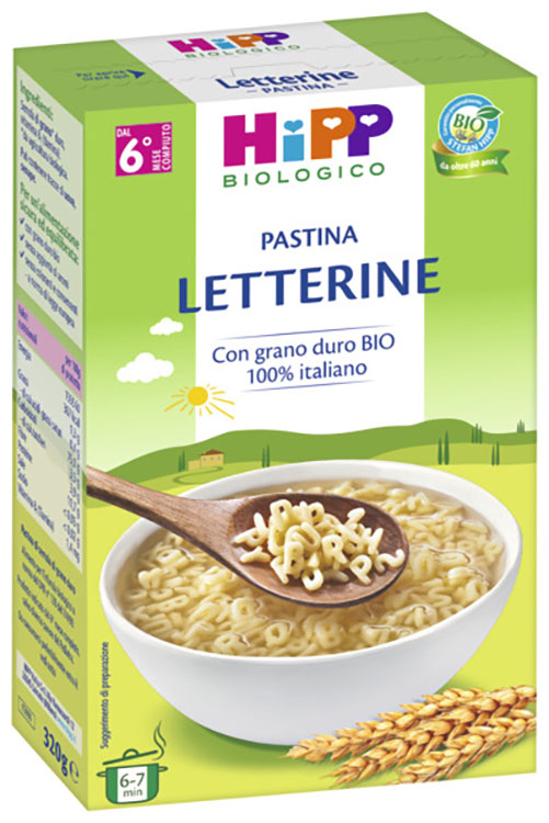 HIPP BIO PASTINA LETTERINE 320 G - fitfarma.it