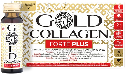 GOLD COLLAGEN FORTE PLUS 10 FLACONI DA 50 ML 5G COLLAGENE - fitfarma.it