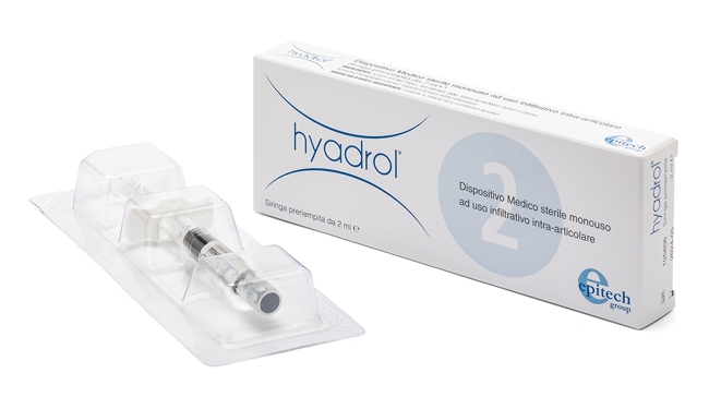 SIRINGA INTRA-ARTICOLARE HYADROL CON ACIDO IALURONICO 1% E ADELMITROL 2% CAPACITA' 2 ML - fitfarma.it