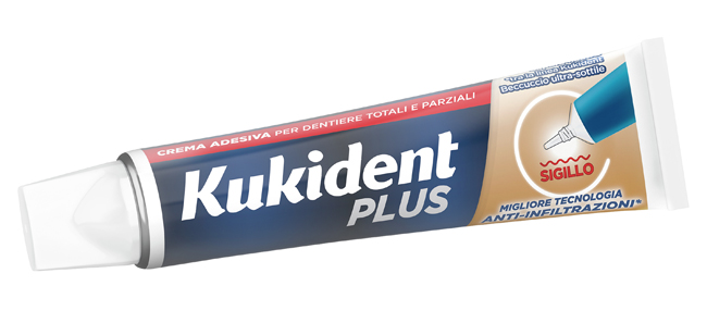 KUKIDENT PLUS SIGILLO ANTI INFILTRAZIONI CREMA ADEISVA DENTIERE 40 G - fitfarma.it