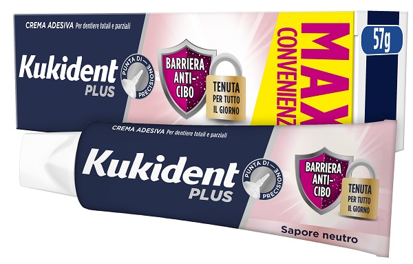 KUKIDENT PLUS SIGILLO ANTI INFILTRAZIONI CREMA ADESIVA DENTIERE 57 G - fitfarma.it