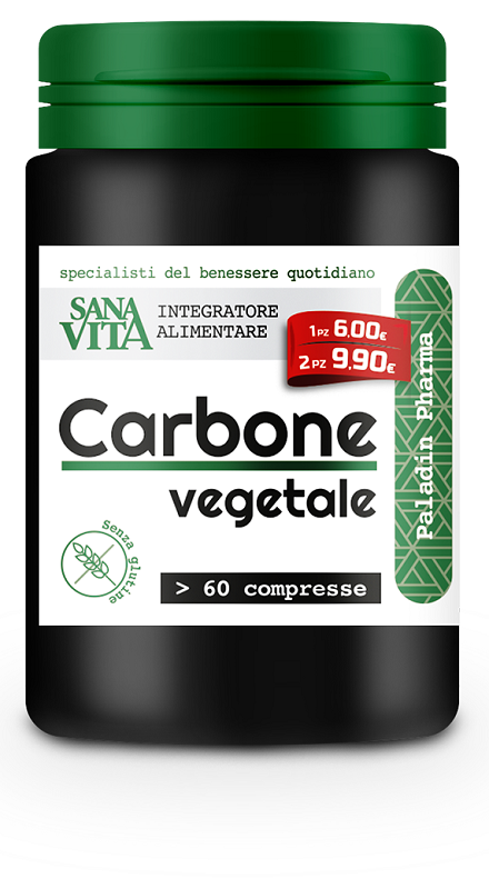SANAVITA CARBONE VEGETALE 60 COMPRESSE - fitfarma.it