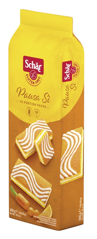 SCHAR PAUSA SI' MERENDINE DI PAN DI SPAGNA AL GUSTO DI CAROTA E ARANCIA 10 PORZIONI DA 30 G - fitfarma.it
