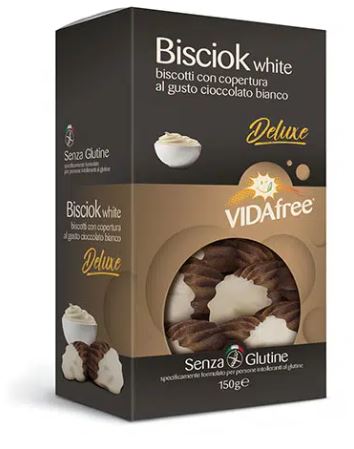 BISCIOK WHITE AL CIOCCOLATO BIANCO VIDAFREE BISCOTTI SENZA GLUTINE 150 G - fitfarma.it