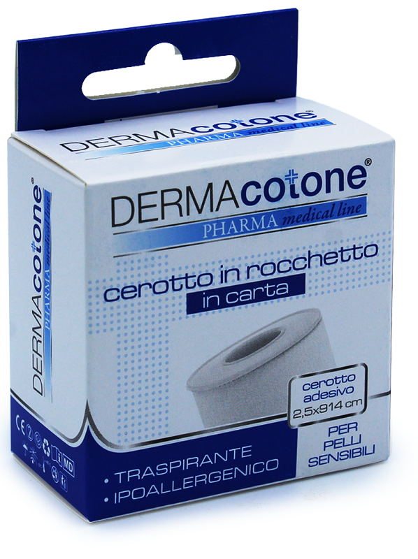 CEROTTO ROCCHETTO IN CARTA DERMACOTONE BIANCO 2,5X914CM 1 PEZZO - fitfarma.it