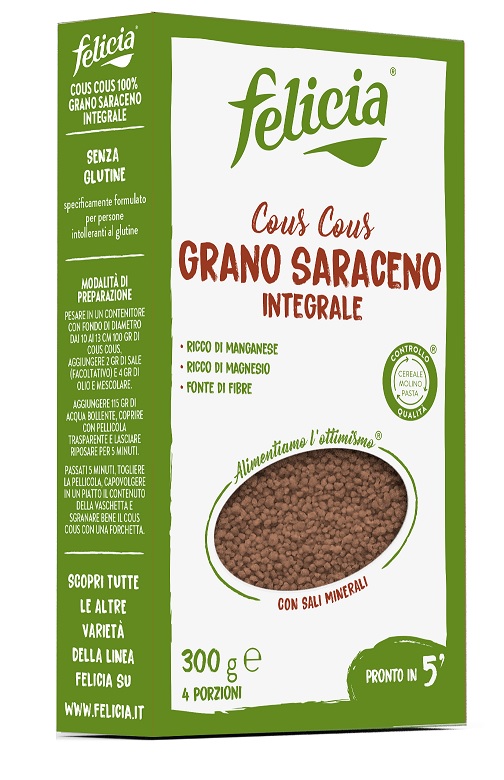 FELICIA COUS COUS GRANO SARACENO INTEGRALE 300 G - fitfarma.it