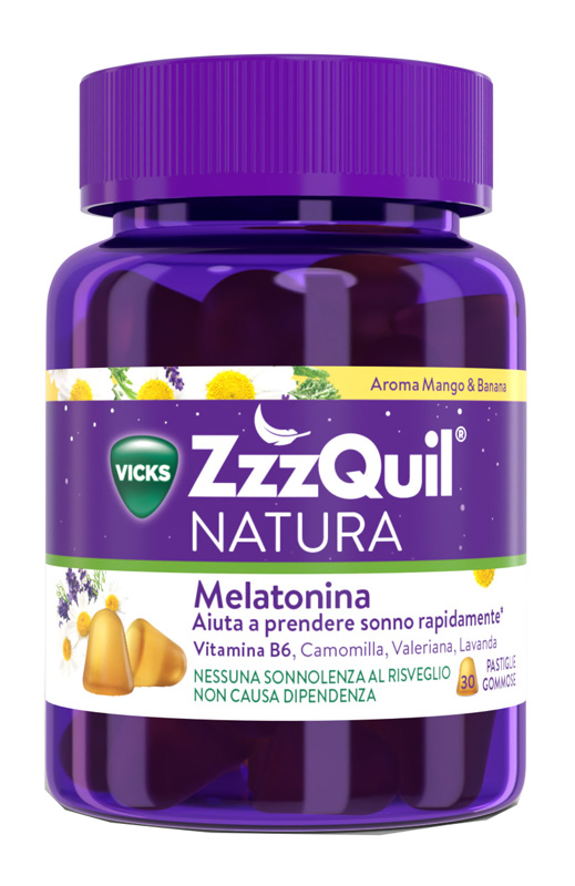 VICKS ZZZQUIL NATURA MANGO & BANANA 30 PASTIGLIE GOMMOSE - fitfarma.it