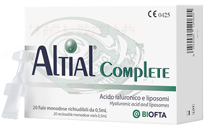 SOLUZIONE OFTALMICA LUBRIFICANTE ALTIAL COMPLETE 4 STRIP DA 5 FLACONI DA 0,5 ML - fitfarma.it