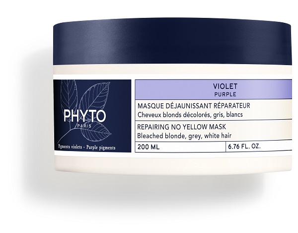 PHYTO PARIS VIOLET MASCHERA ANTI GIALLO RIPARATRICE PER CAPELLI BIONDI DECOLORATI GRIGI BIANCHI 200 ML - fitfarma.it