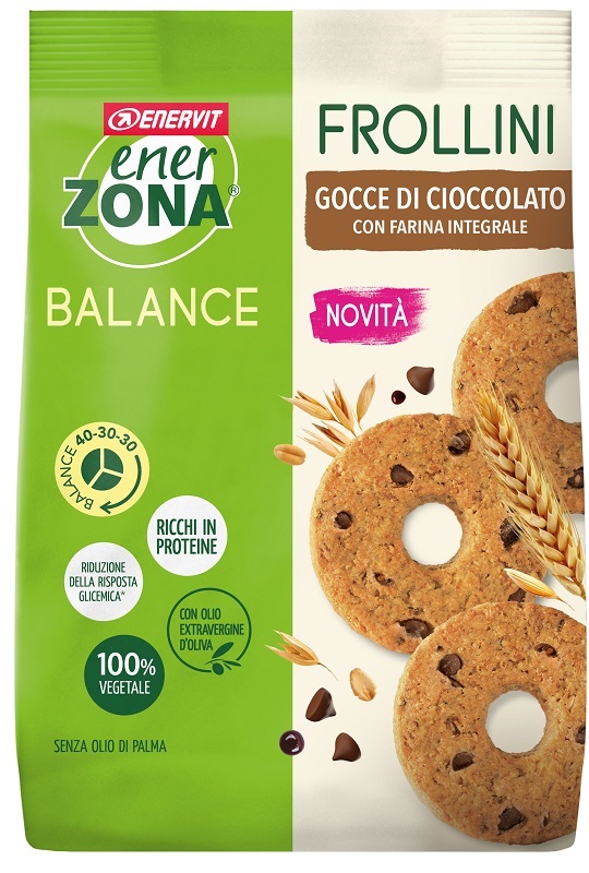 ENERZONA FROLLINI INTEGRALE GOCCE CIOCCOLATO 250 G - fitfarma.it