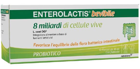 ENTEROLACTIS BEVIBILE 12 FLACONCINI X 10 ML - fitfarma.it